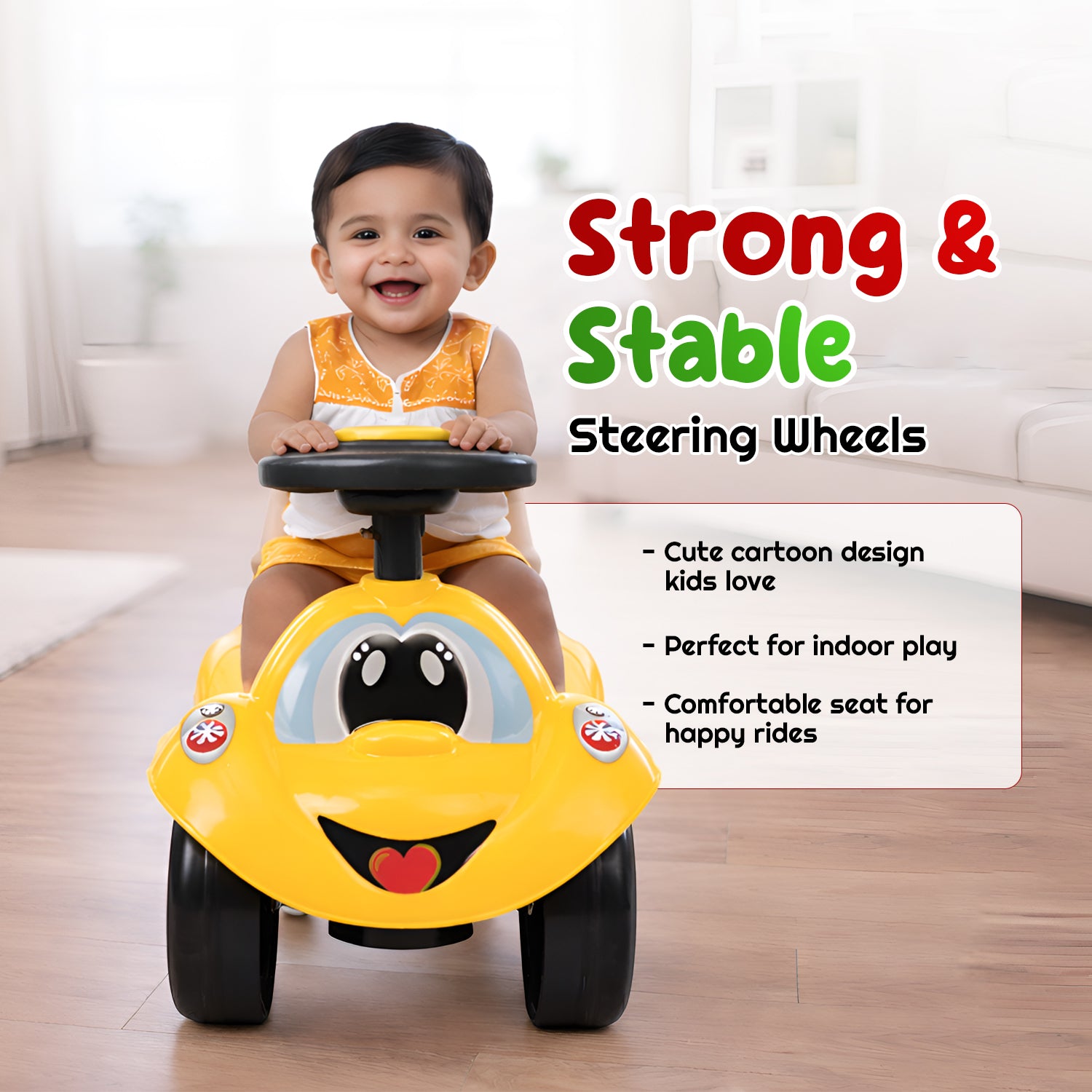 Baby Ride-On Car (Yellow)