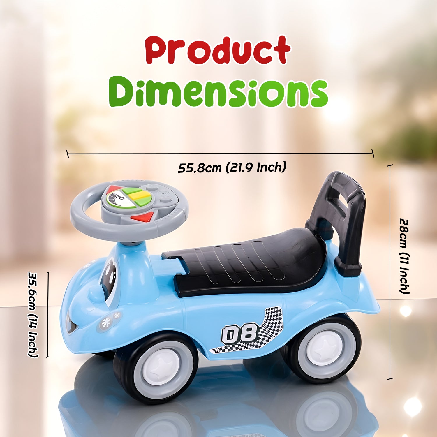 Baby Ride-On Car (Blue)