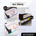 3-in-1 Premium Baby Cot with Mosquito Net, Rocking Cradle