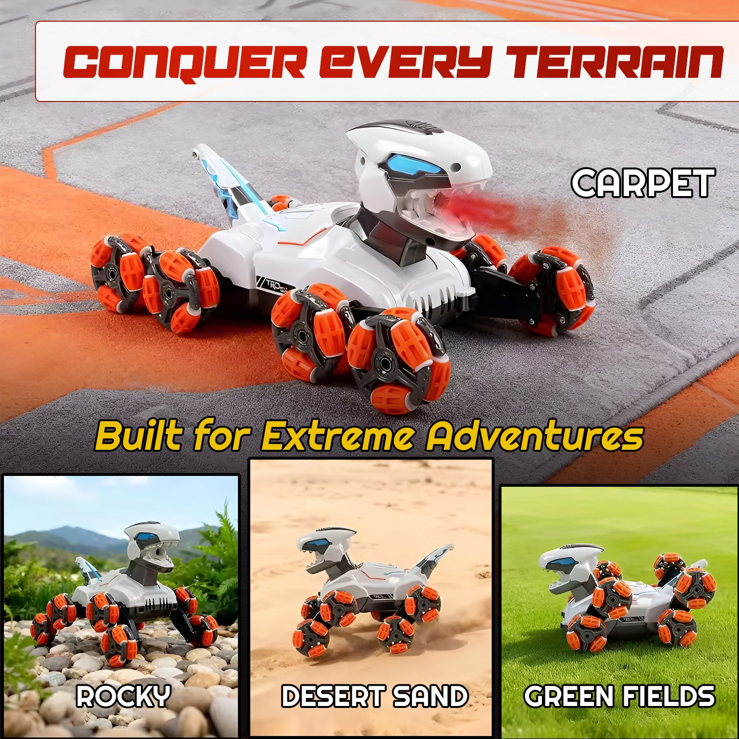 8WD RC Dino Beast Stunt Car