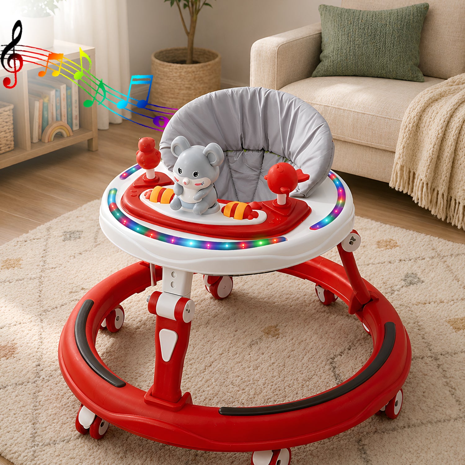 Careit Musical Baby Walker - Red