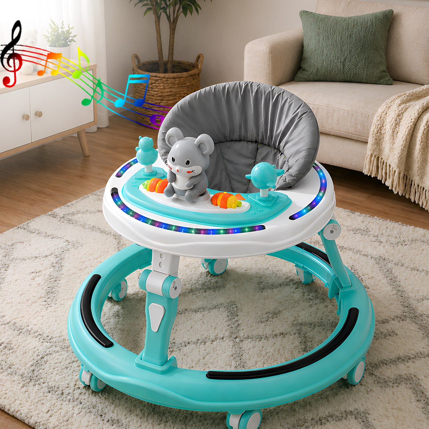 Careit Musical Baby Walker - Sea Green