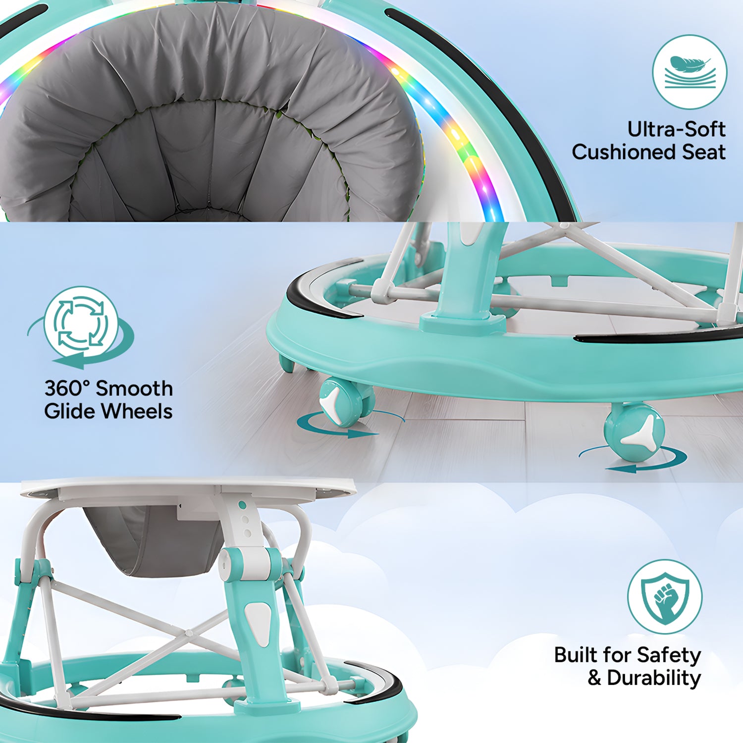 Careit Musical Baby Walker - Sea Green