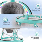 Musical Walker With Parent Rod (Sea Green)
