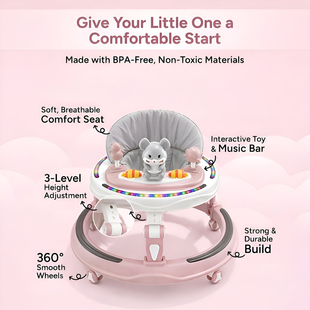 Careit Musical Baby Walker - Pink