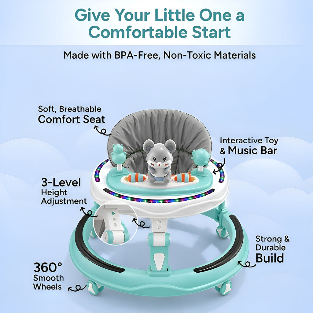 Careit Musical Baby Walker - Sea Green