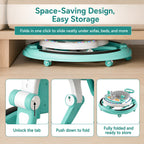 Musical Walker With Parent Rod (Sea Green)