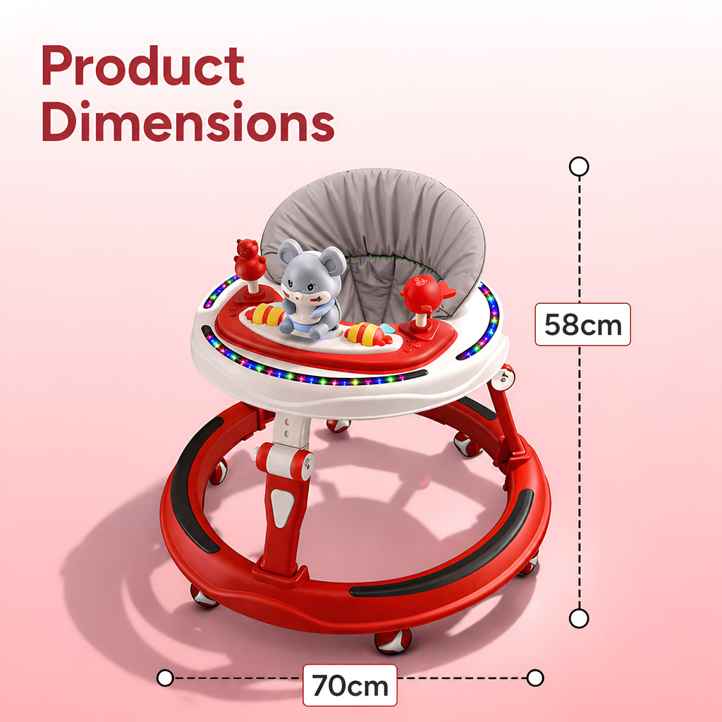 Careit Musical Baby Walker - Red