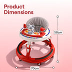 Careit Musical Baby Walker - Red