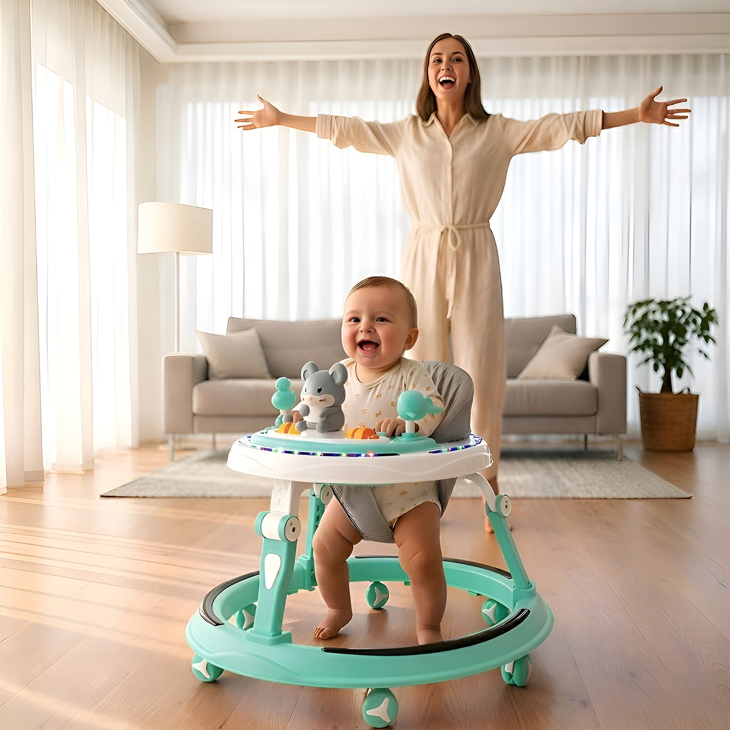 Careit Musical Baby Walker - Sea Green