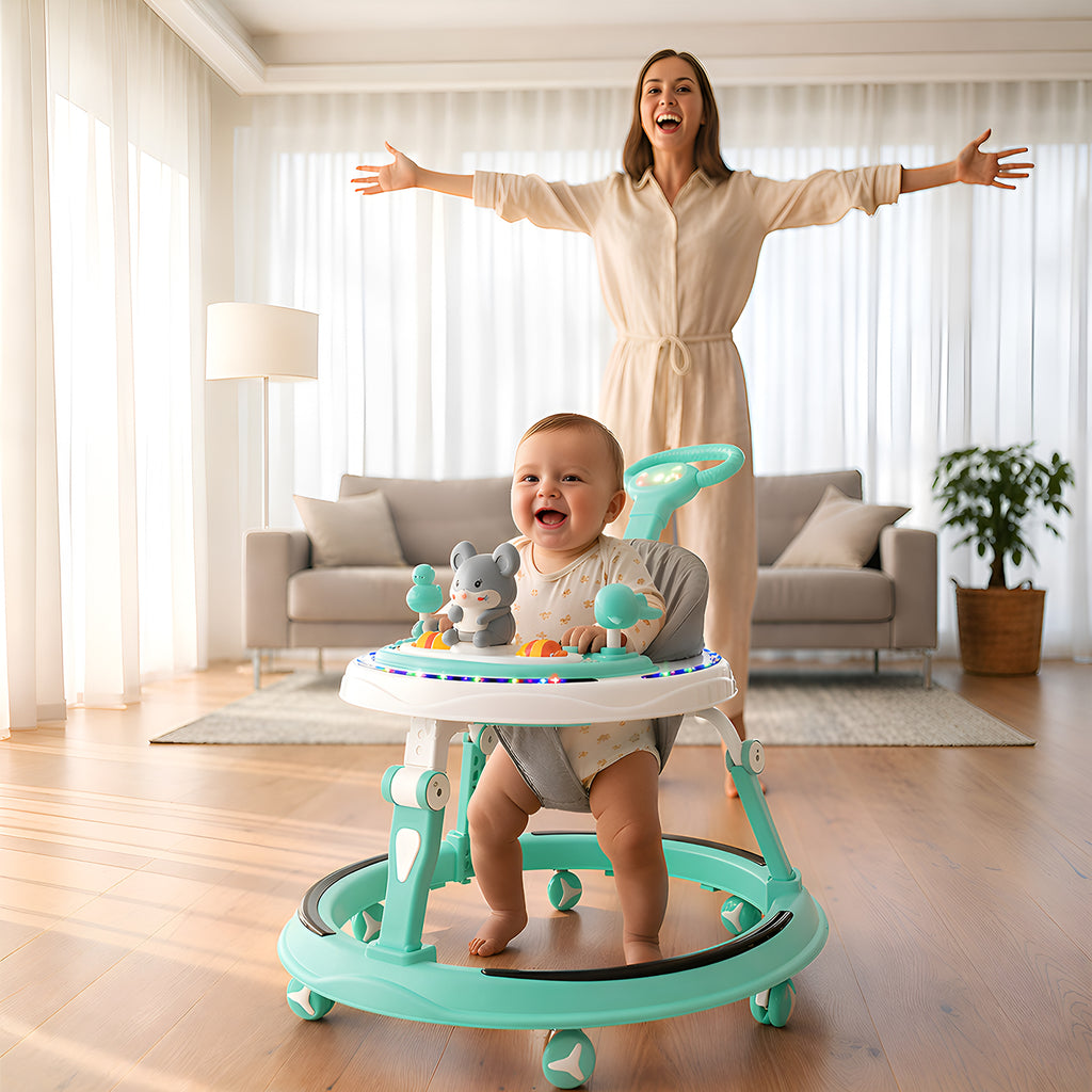 Musical Walker With Parent Rod (Sea Green)