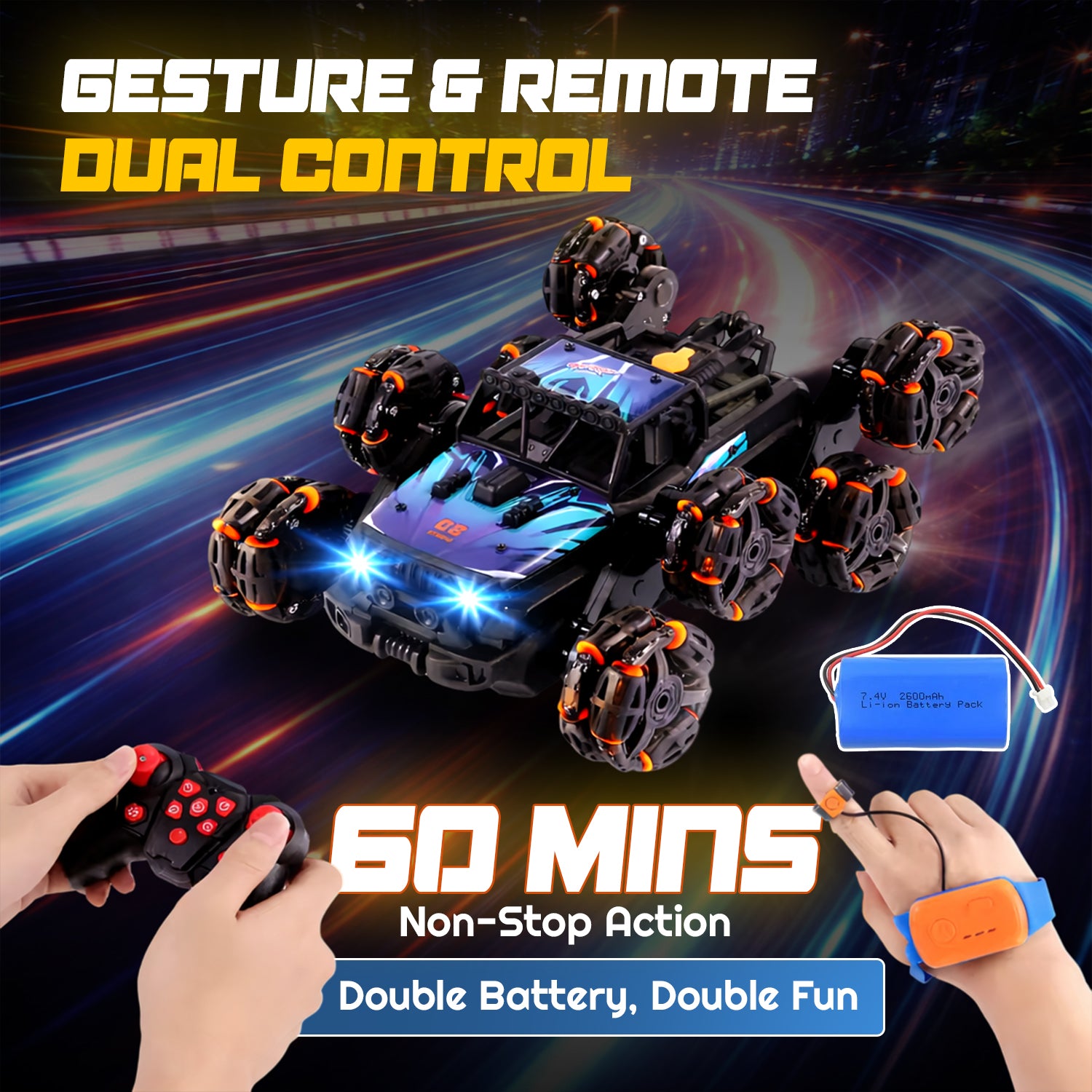 8WD Gesture Control Stunt Car