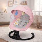 CAREIT Automatic Baby Swing Rocker with 5 Swing Angles, Bluetooth Music, Remote &amp; Touch Control, 3 Timer Modes, Mosquito Net, Washable Seat Cover &amp; 12 KG Capacity – Grey