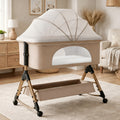 3-in-1 Premium Baby Cot with Mosquito Net, Rocking Cradle