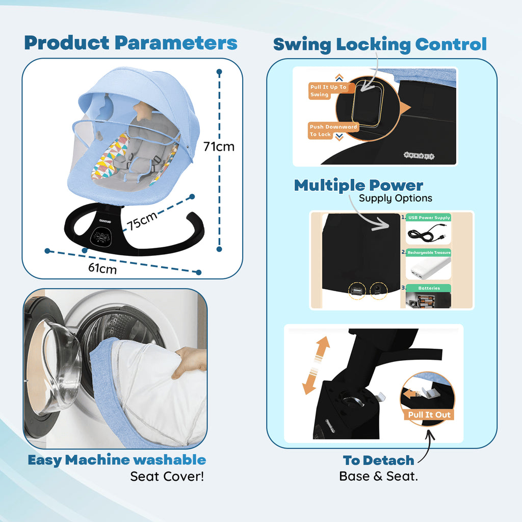 Baby Electric Swing (Blue)
