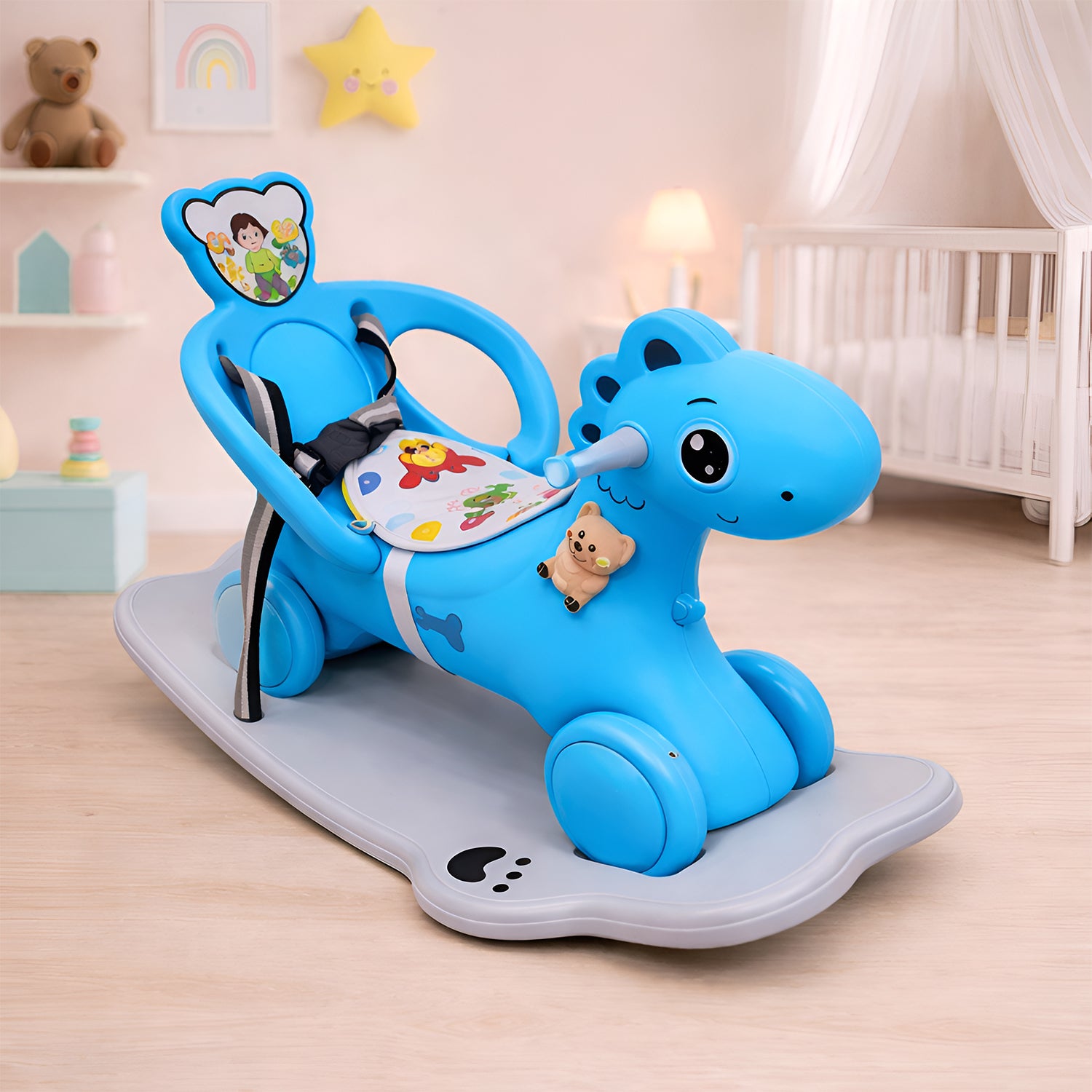 3 in 1 Ride On Horse Rocker