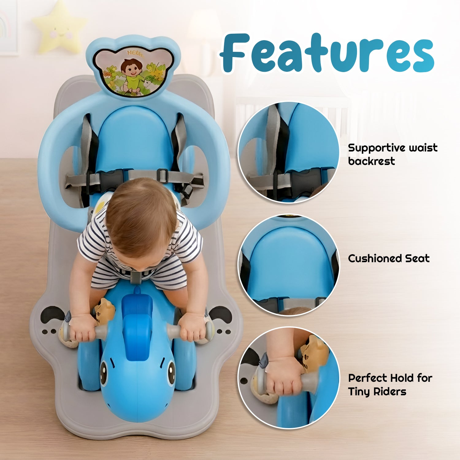 3 in 1 Ride On Horse Rocker