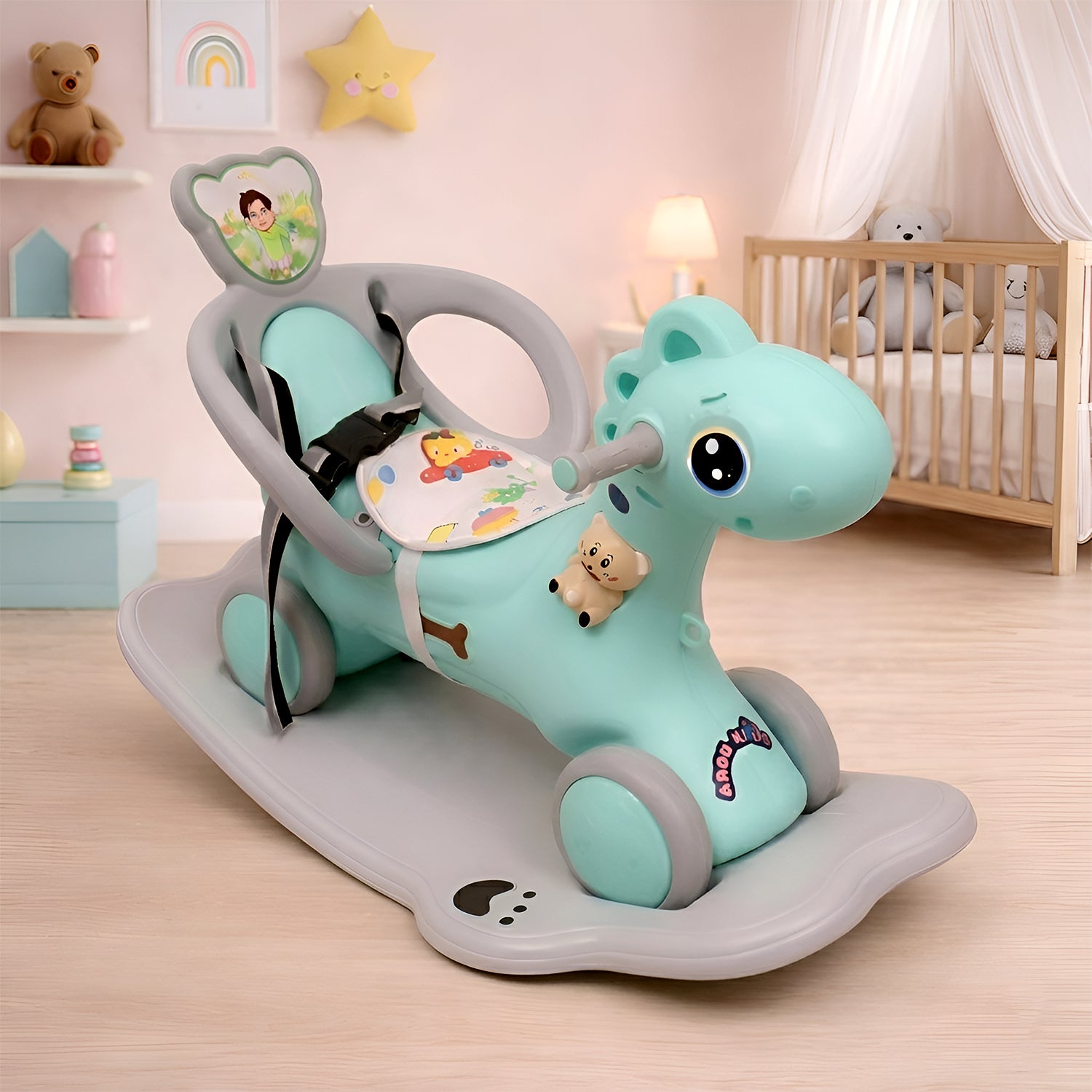3 in 1 Ride On Horse Rocker