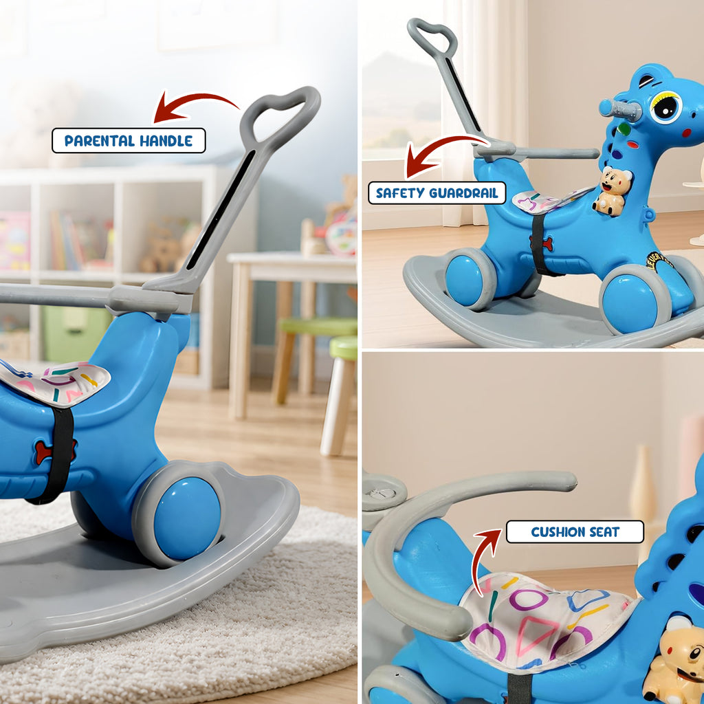 3 in 1 Ride On Dino Rocker with handle