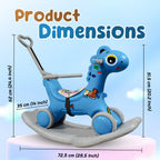 3 in 1 Ride On Dino Rocker with handle