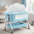 3-in-1 Premium Baby Cot with Mosquito Net, Rocking Cradle